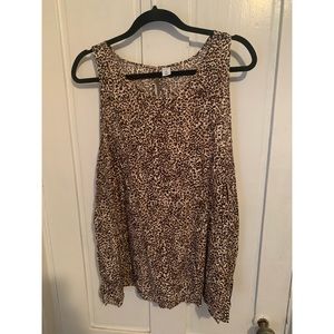 Cheetah print high neck tank